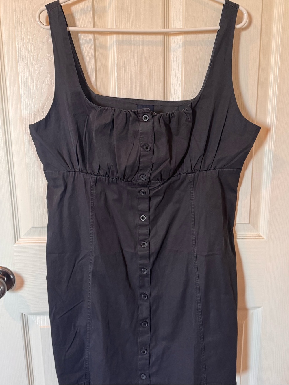 GAP Button Front Square Neck Mini Dress Size L